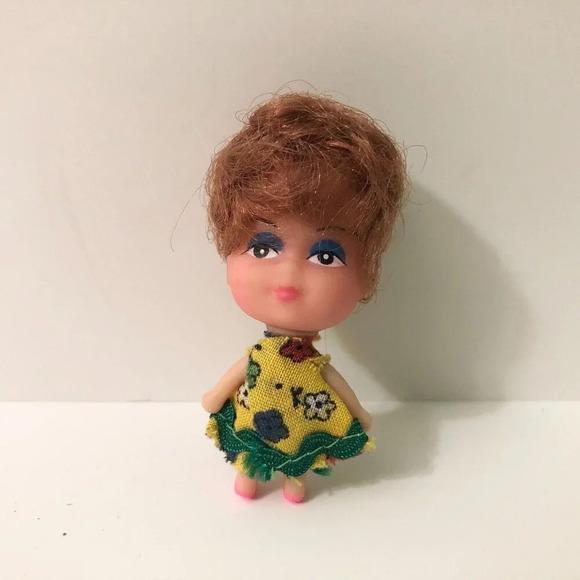 Vintage Liddle Kiddle Clone Doll  Necklace Loop 2 Inch Tall - Picture 1 of 10